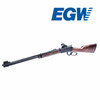 Full left-side view of the Henry H001 rifle with the Vortex Viper/Venom and Docter-footprint sight mount installed with a red dot optic.