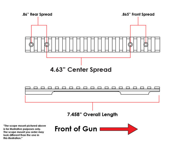 HD Savage Round Back & Ultralite Long Action Picatinny Rail 40 MOA