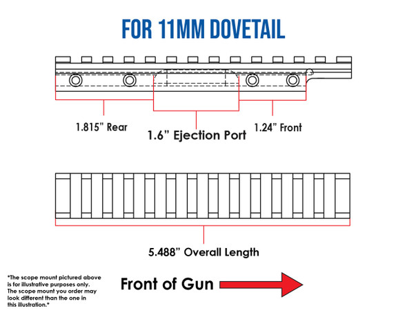 HD CZ 452, 453, 455, 511, 512 For 11mm Picatinny Rail 40 MOA