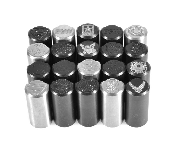 Barrel Bushing and Monogrammed Spring Plug Set Blue - .701 OD Gunsmith Fit Angle Bore