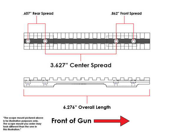 Silver Remington 700, 722, 40x, Ulitmate Muzzleloader, Bergara B14 Short Action Picatinny Rail 0 MOA