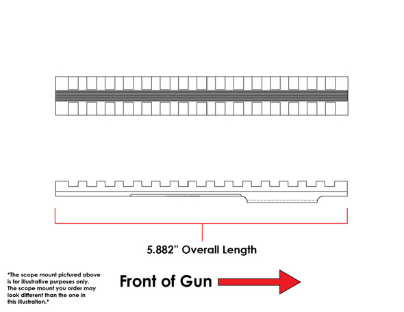 Target .22LR .375" Radius .860" Spread Picatinny Rail 0 MOA