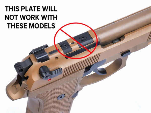 EGW Red Dot Sight Mount for Beretta 92 (fits Burris FastFire, Docter, Viridian RFX25)