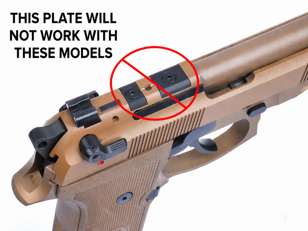 EGW Red Dot Sight Mount for Beretta 92 (fits Burris FastFire, Docter, Viridian RFX25)