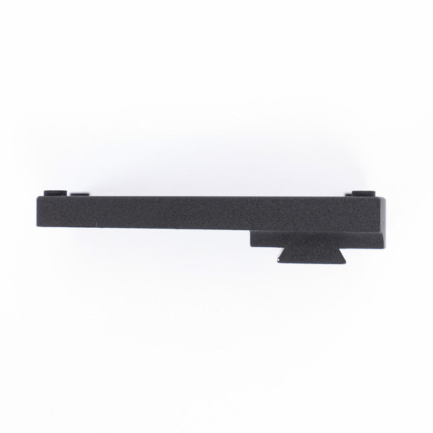 Left view of EGW red dot mount for Kimber Micro 9 and 380.  Adapter slides into dovetail and replaces the rear sight.