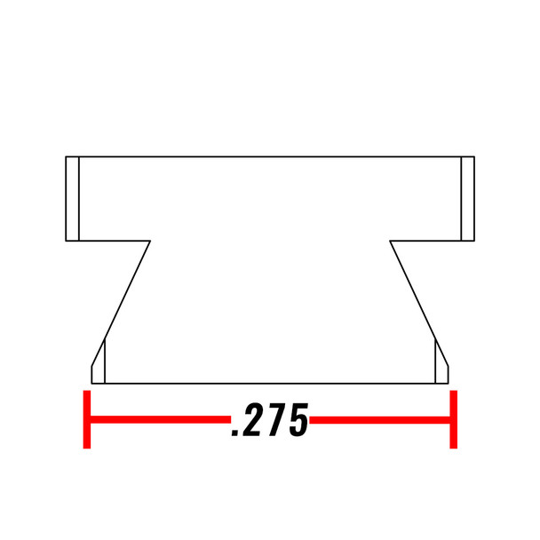 A clear, detailed image showing the dovetail dimensions for the EGW Red Dot Sight Mount for Browning Hi-Power. The precise measurements of the dovetail are provided to ensure compatibility and proper fitment with the firearm. The image includes labeled dimensions and key measurement points to help customers confirm that the mount will fit their Browning Hi-Power or other compatible firearms. This visual aids in making an informed purchase, ensuring that the mount aligns perfectly with their slide before installation. The accurate dimensioning process highlights the attention to detail and precision engineering of the mount, providing confidence in the fitment.