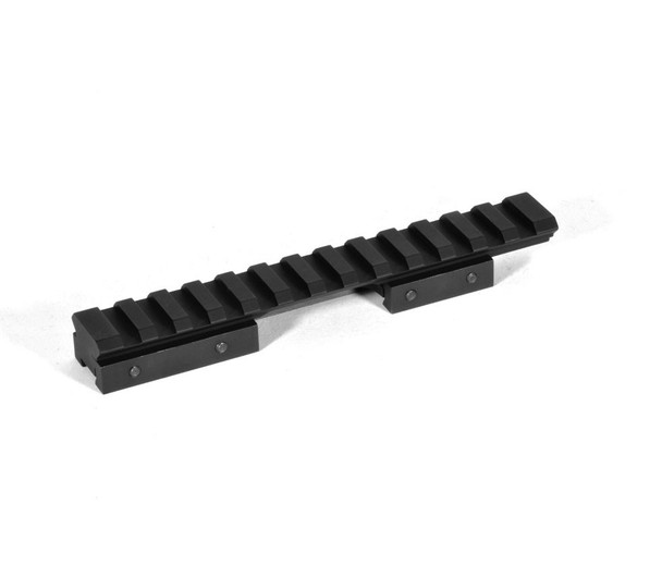 Rear 3/4 view of the EGW HD 40 MOA 11mm Picatinny rail for CZ 452, 453, 455, 511, and 512 rifles.
