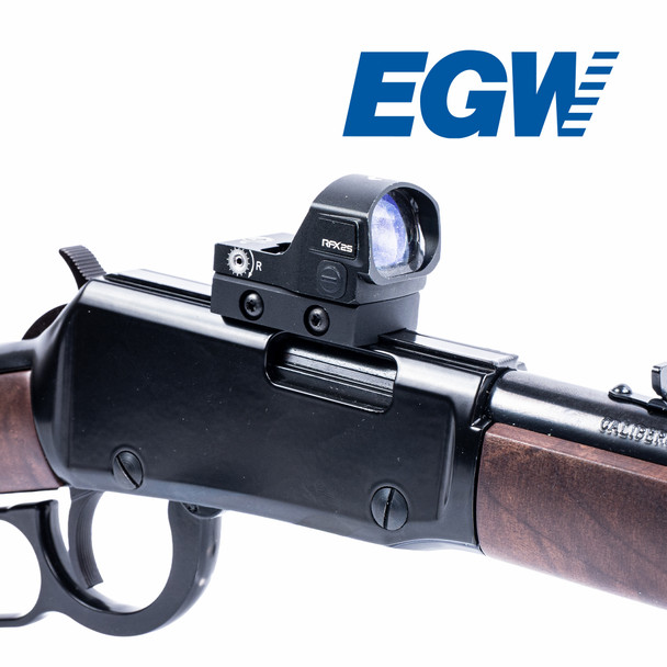 Right-side view of the Henry H001 receiver showing the Vortex Viper/Venom sight mount installed with a Docter-footprint compatible red dot optic.