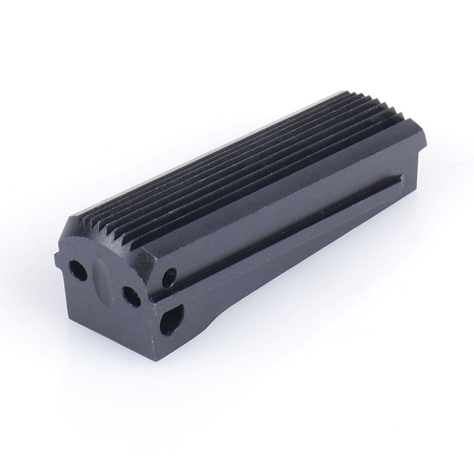 EGW Mainspring Housing Flat Serrated Cut with Lanyard Loop Carbon Steel-img-0