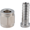 Swivel Nut & Stem - 1/4" barb, 1/4" FFL, Yeast, Brewing Malt