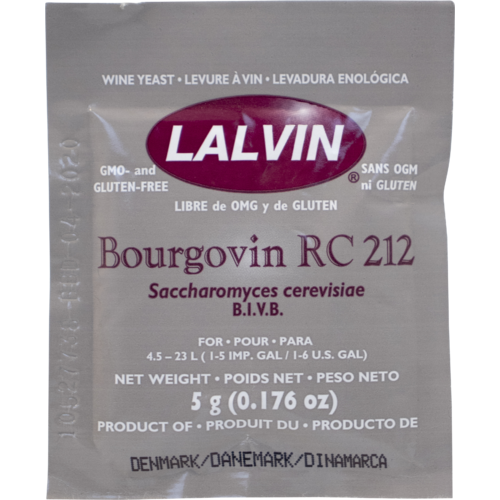 Wine Yeast Lalvin Bourgovin RC 212, Wine Yeast, Dry Yeast