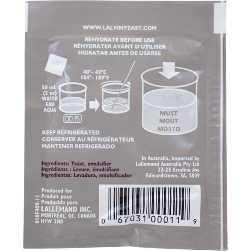 Wine Yeast Lalvin EC-1118, Champagne Yeast, Dry Yeast