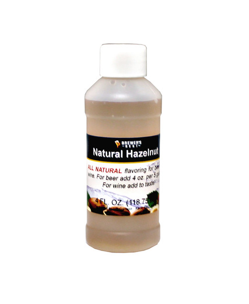 Natural Hazelnut Flavoring Extract - 4 Oz., Yeast, Brewing Malt