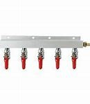 Gas Manifold Solid - 5 Way with 1/4" MFL and Check Valve, Yeast, Brewing Malt