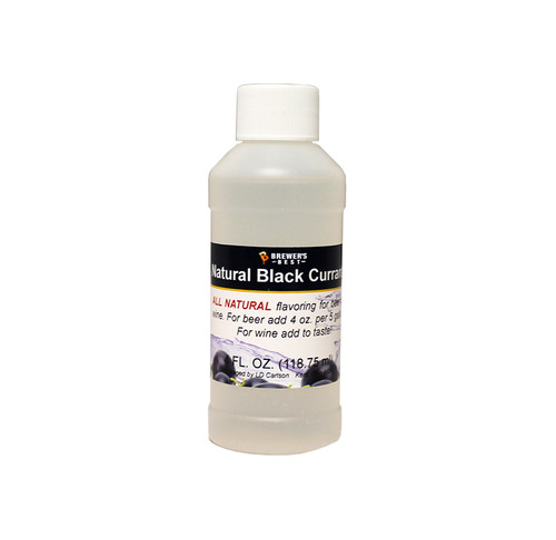 Natural Black Currant Flavoring Extract - 4 Oz., Yeast, Brewing Malt