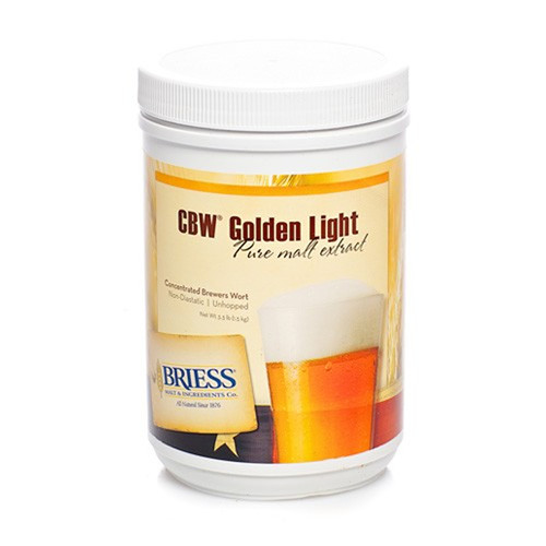 Briess Golden Light Liquid Malt Extract Canister 3.3 LB, Yeast, Brewing Malt