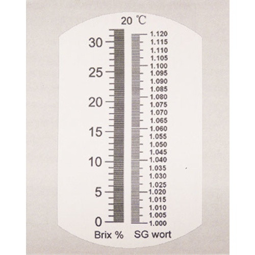 Refractometer W. Standard Gravity and Brix Scale