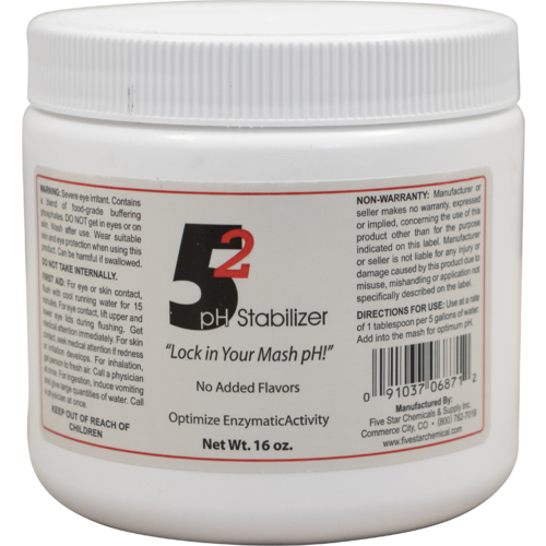 5.2 pH Stabilizer - 1 Lb., Yeast, Brewing Malt