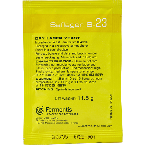 Fermentis, S-23, Lager Yeast, Dry Yeast