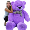 Joyfay® 78" Purple Giant Teddy Bear-6.5 Ft Stuffed Toy, Thick Plush Coat