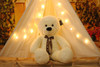 Joyfay® Big 39" (3.25 ft) Smiling White Teddy Bear Stuffed Plush Toy