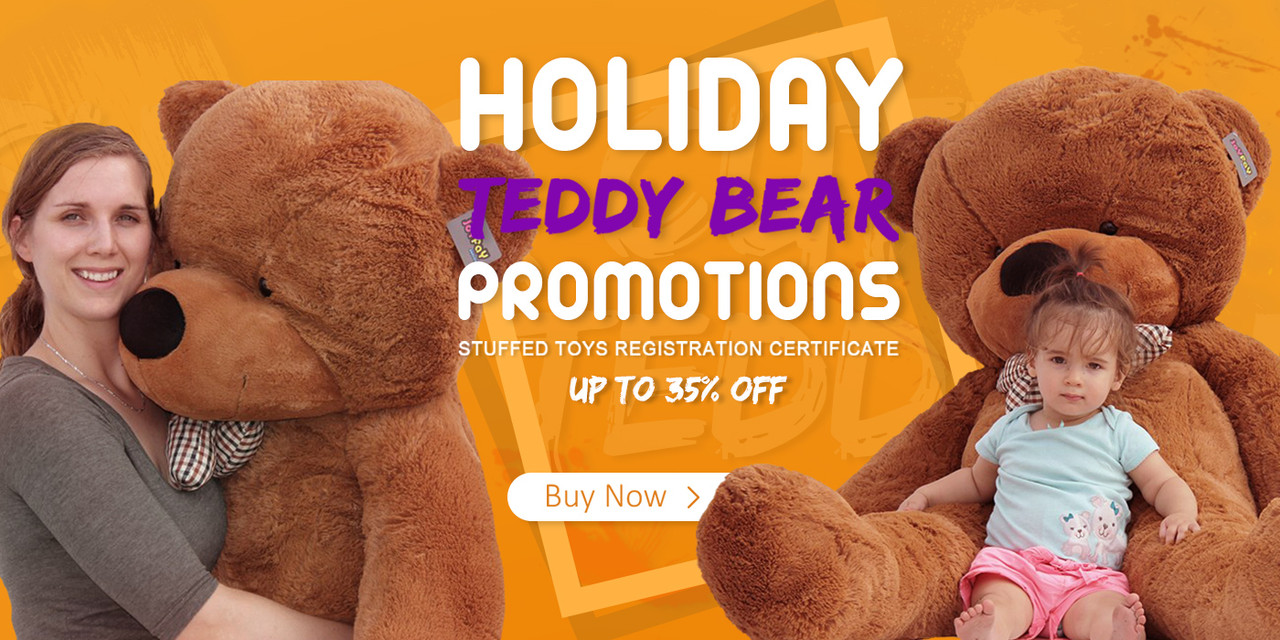 Joyfay 47 120cm Giant Teddy Bear Light Brown Toy 3.9ft Birthday Gift