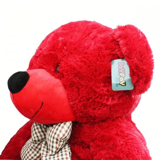 Giant RED Teddy Bear-Soft Velour Exterior, Polyester Cotton Inside