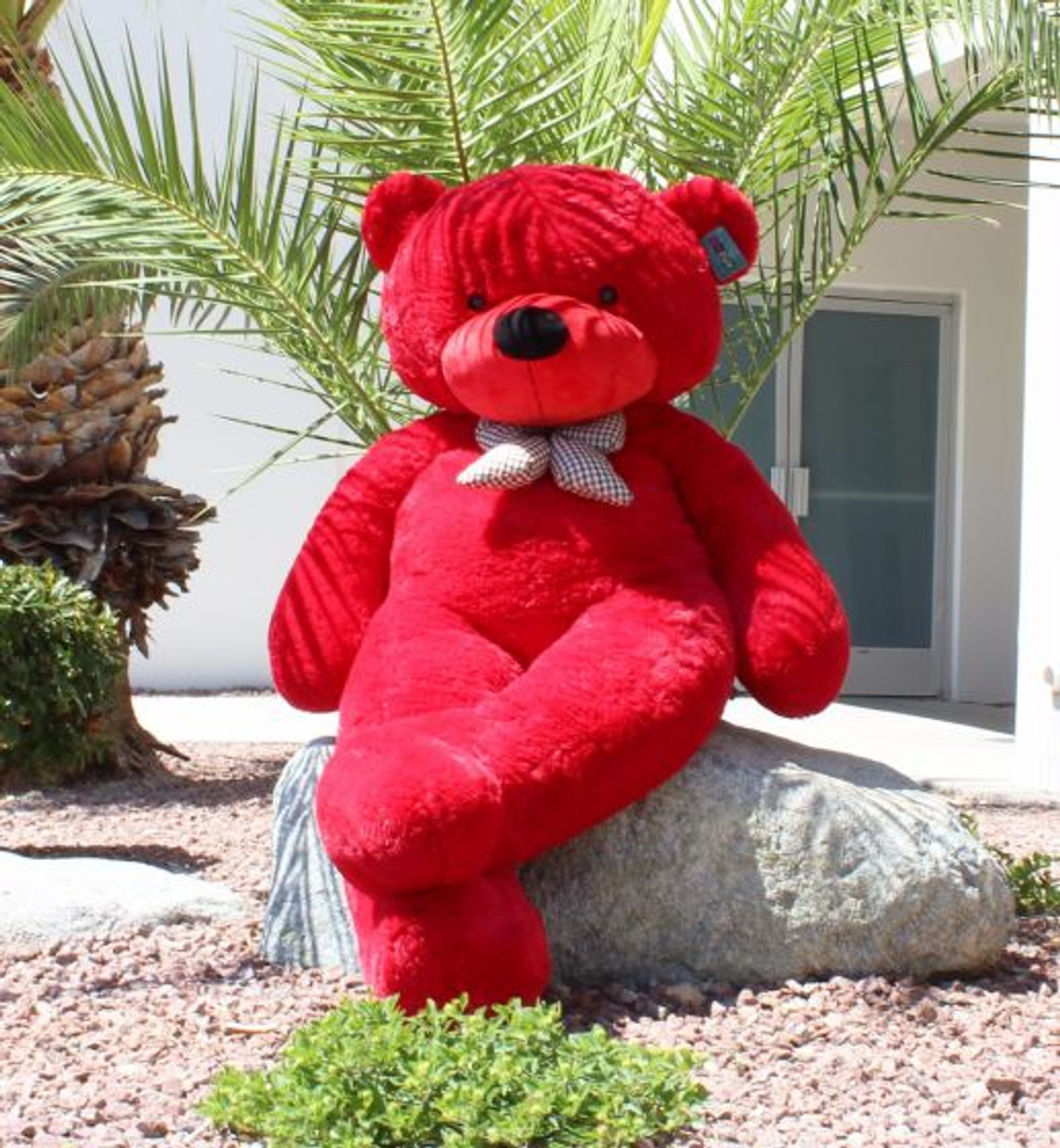 Giant 63 5 Ft 3 In Red Teddy Bear Stuffed Plush Toy From Joyfay