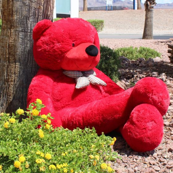 huge red teddy bear
