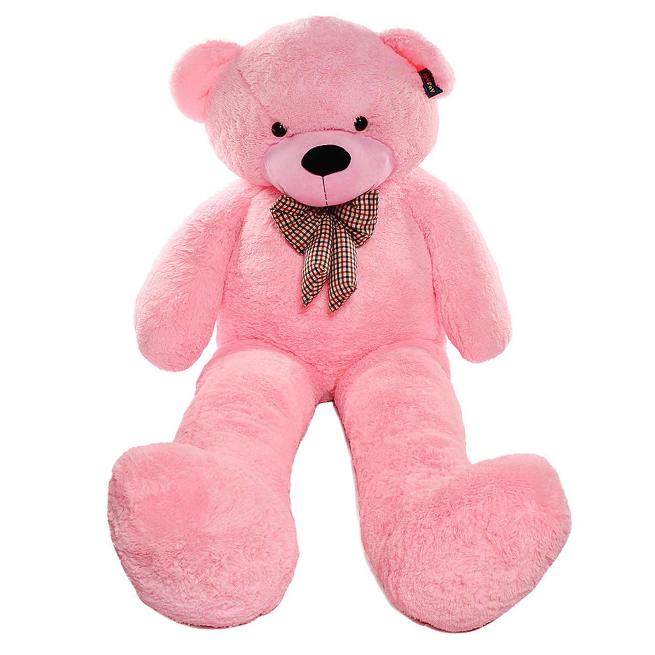 a big pink teddy bear