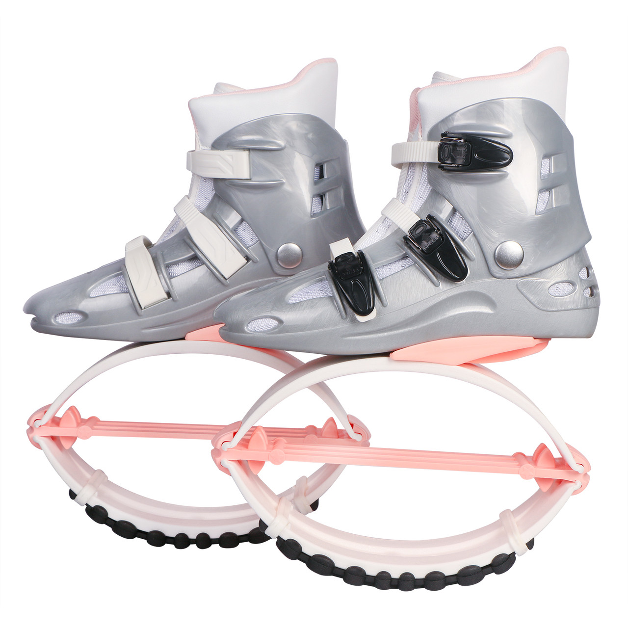 JOYFAY White and Pink Jumping Shoes- Unisex Fitness Jump Shoes Bounce Shoes(M,L,XL,  XXL) - Joyfay