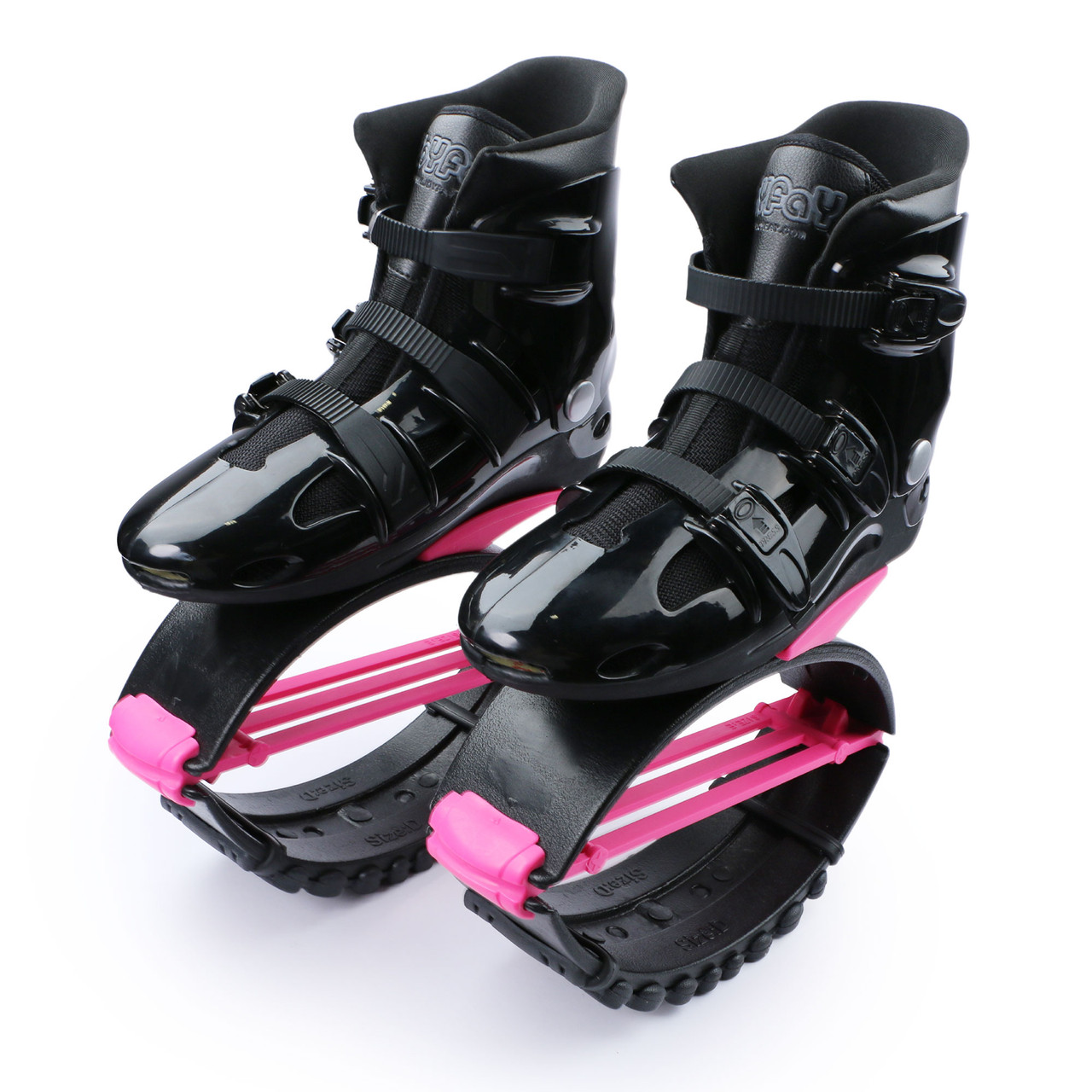 JOYFAY Black/Pink Jumping Shoes- Unisex Fitness Jump Shoes Bounce Shoes(L,XL,  XXL) - Joyfay