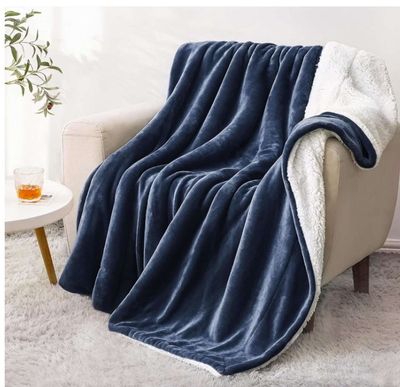 Fleece Blanket - Thick Warm Blankets for Winter, Reversible Soft