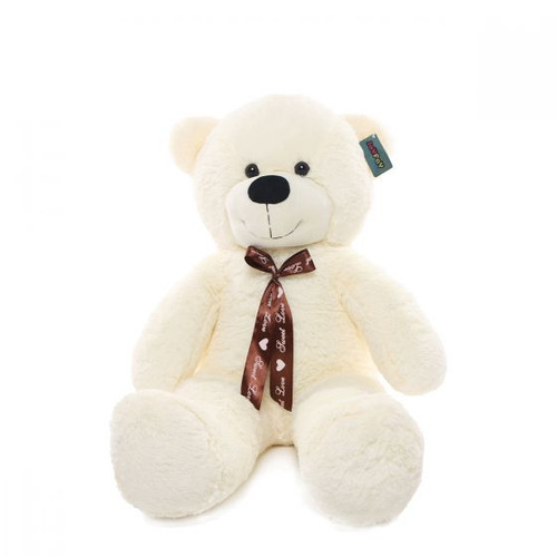 Joyfay® Big 39" (3.25 ft) Smiling White Teddy Bear Stuffed Plush Toy