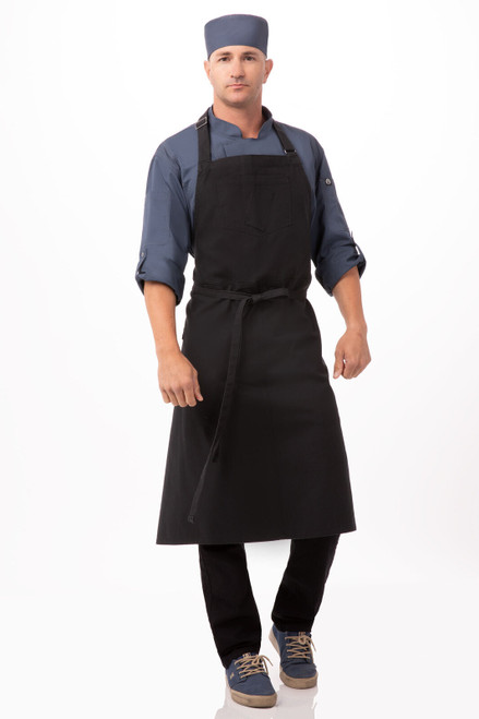 Steel Grey Rockford Chefs Bib Apron