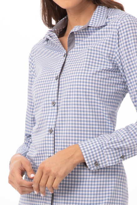 Modern Gingham Long Sleeve Dress Shirt 
