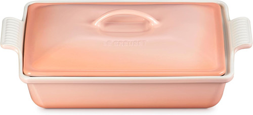Le Creuset 4-Quart Heritage Covered Rectangular Casserole Dish - Peche