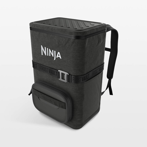 Ninja FrostVault Go 36-Can Backpack Soft Cooler with Cold Dry Zone in Charcoal Grey