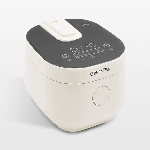 GreenPan Rice Cooker with Carb Reduction in Cloud Cream