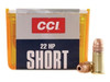 CCI .22 Short 27 gr Plated Lead Hollow Point 100 rds.