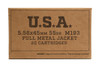 Winchester M193 5.56 Nato 55gr FMJ #SGM193KW-CASE 1000 Round Case