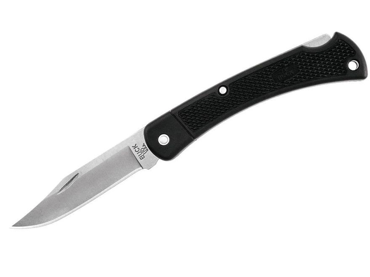 Buck 110 LT Folding Hunting Knife 3.75" Clip Point 420HC Stainless Steel Blade Nylon Handle Black