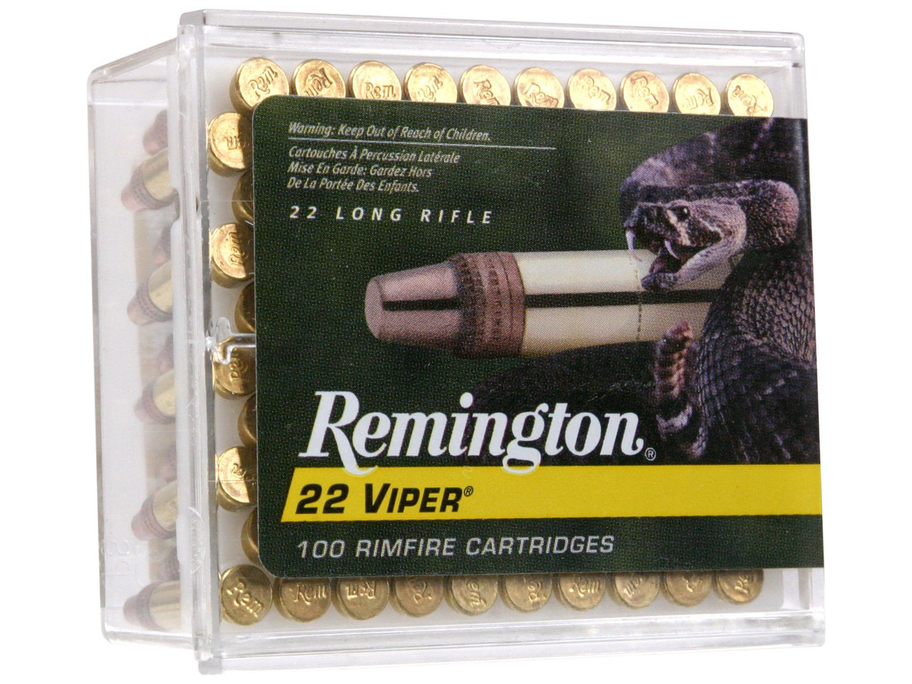 Remington Viper Hyper Velocity Ammunition 22 Long Rifle 36 Grain Plated Truncated Cone Box of 100