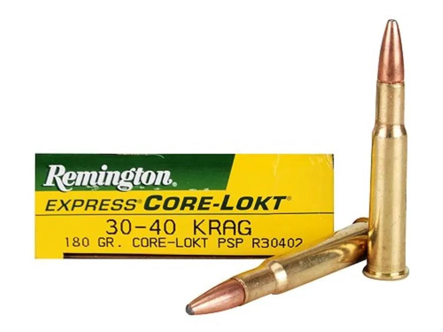 Remington Core-Lokt Ammunition 30-40 Krag 180 Grain Pointed Soft Point Core-Lokt Box of 20