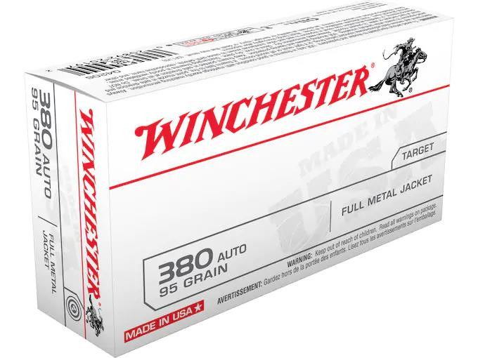 Winchester .380 ACP 95 gr FMJ 50 rds.