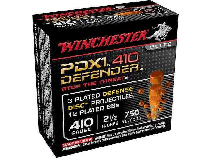 Winchester PDX1 Defender .410 Bore 2-1/2" 3 Disks over 1/4 oz. #BB Shot 10 rds.