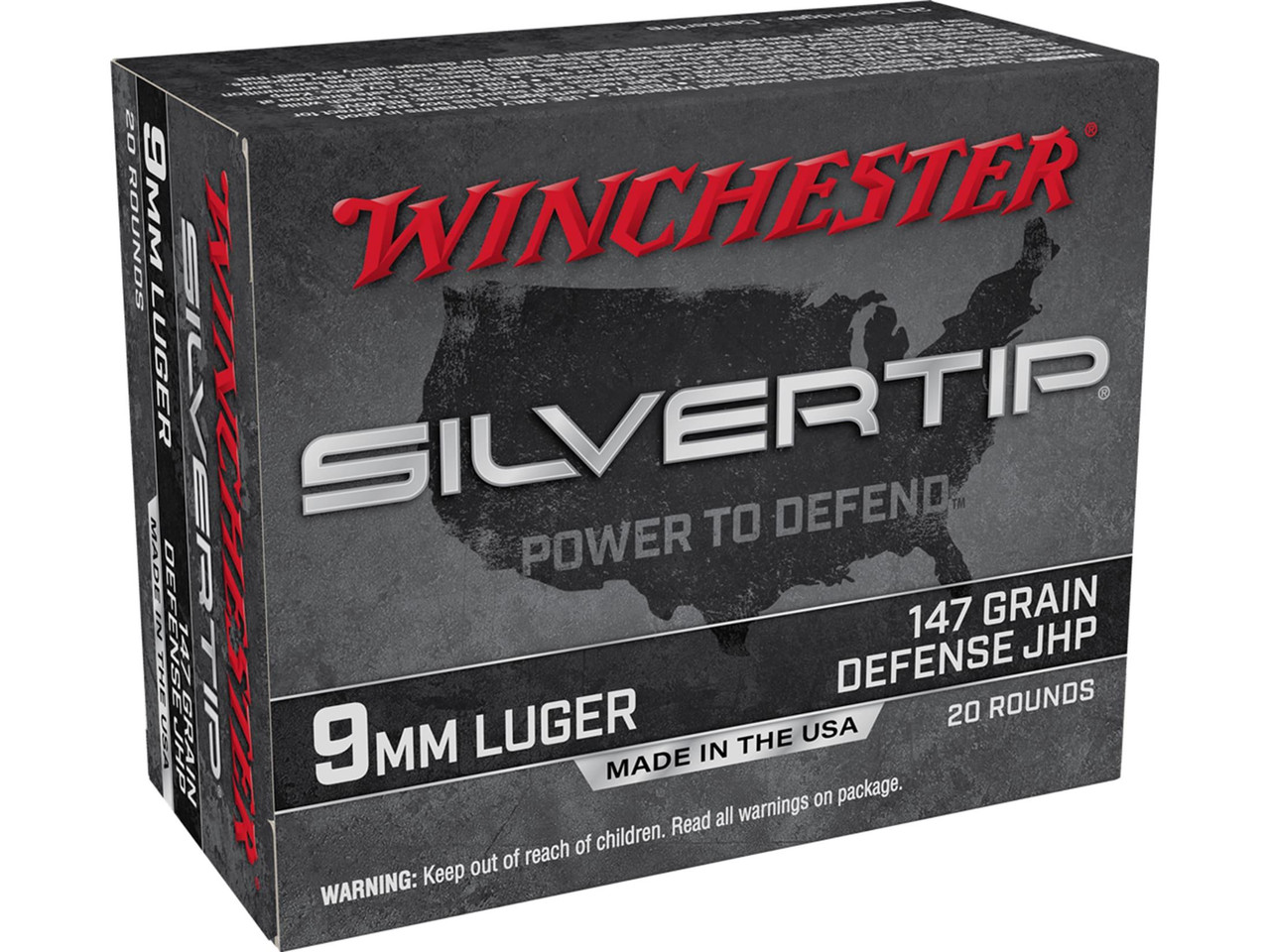 Winchester Silvertip Defense Ammunition 9mm Luger 147 Grain Jacketed Hollow Point