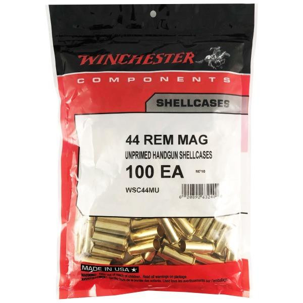Winchester Unprimed Brass 44 Remington Magnum Bag Of 100