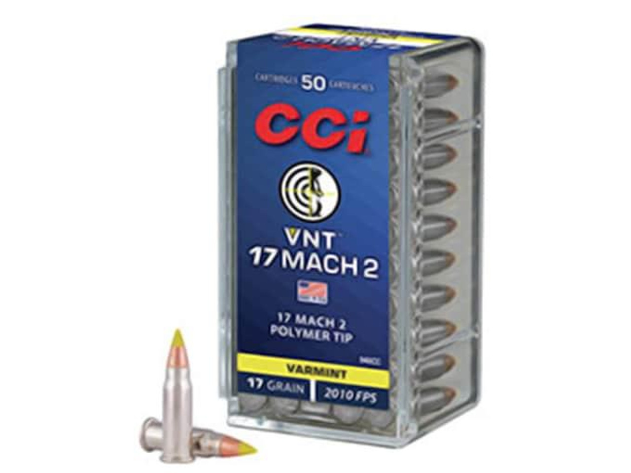 CCI Varmint Ammunition 17 Hornady Mach 2 (HM2) 17 Grain Speer VNT CCI Varmint Ammunition 17 Hornady Mach 2 (HM2) 17 Grain Speer VNT