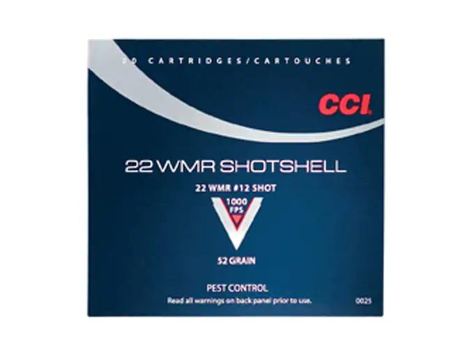CCI .22 Winchester Magnum Rimfire 52 gr #12 Shotshell 20 rds.